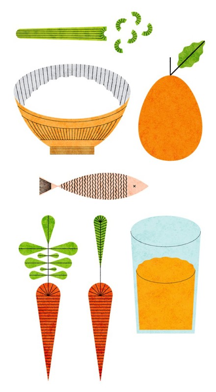 art and illustration food illustrations  lan truong